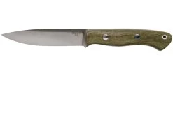 Bark River Aurora A2 Green Canvas Micarta Red Liner, Cuchillo Bushcraft