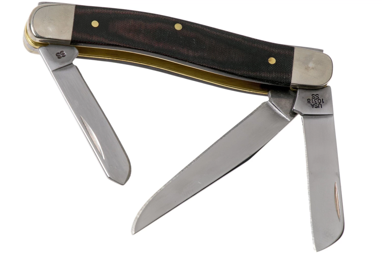 Case Medium Stockman Red & Black Micarta, Smooth, 27853, 10318 SS Navaja - Image 2