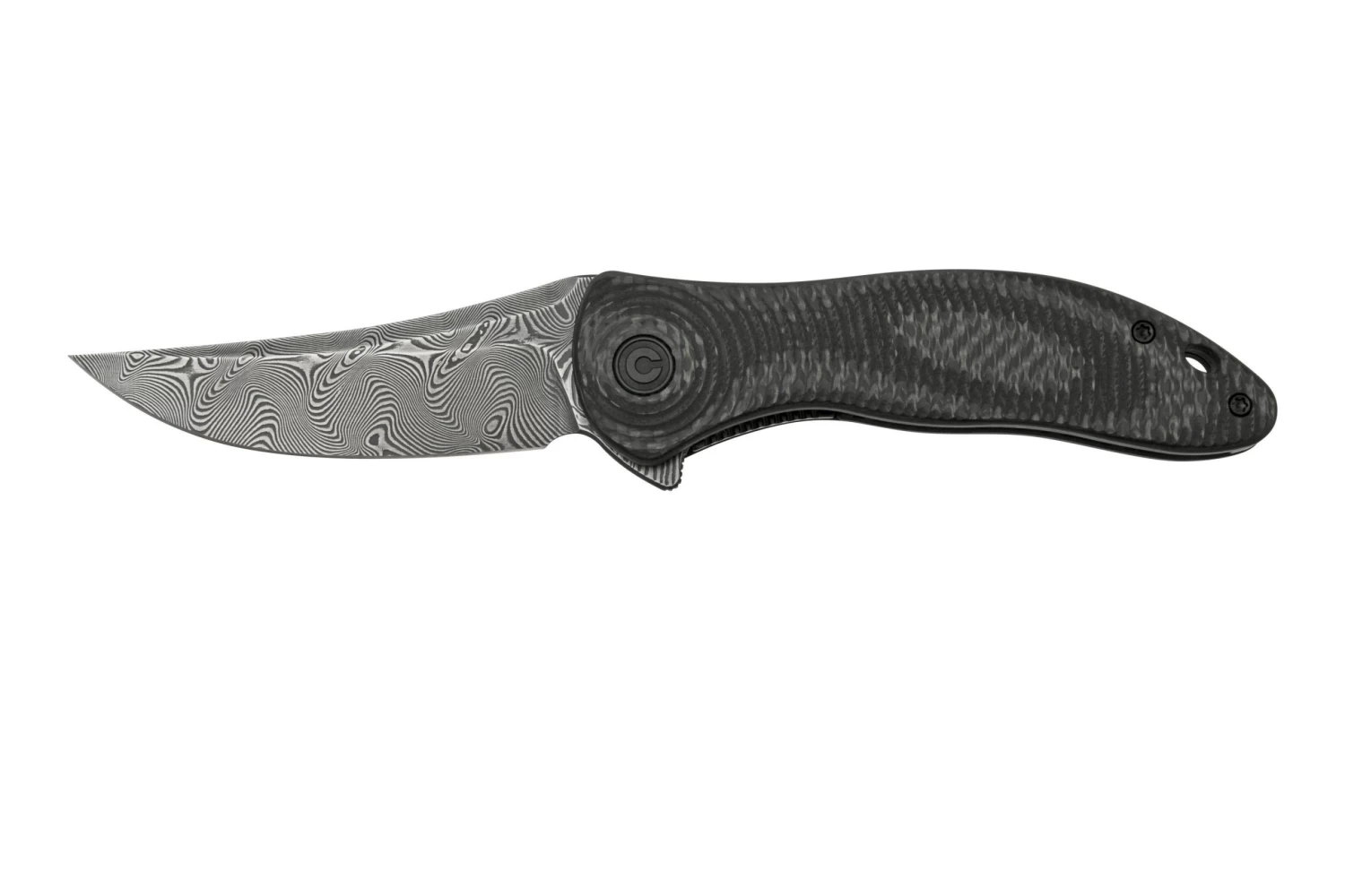 Civivi Synergy 3 C20075A-DS1 Damascus, Black G10, Fibra De Carbono Navaja, Diseño Jim O'Young
