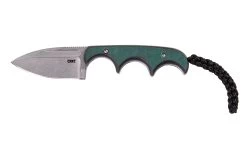 CRKT Minimalist Spear Point, Green Black, Cuchillo De Cuello, Diseño Alan Folts