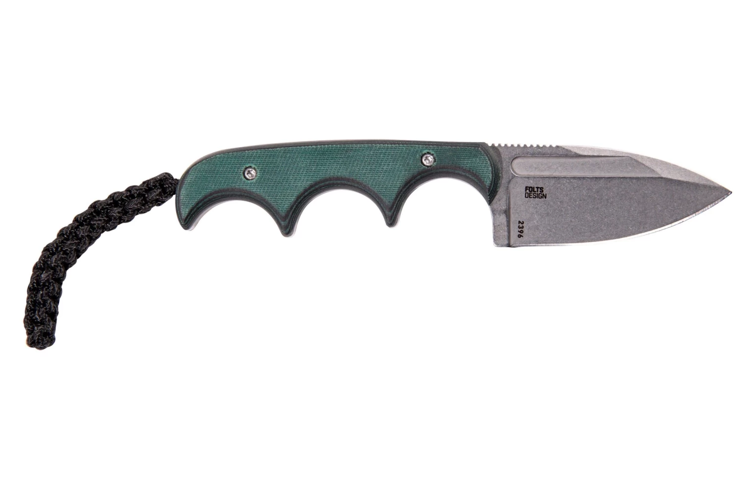 CRKT Minimalist Spear Point, Green Black, Cuchillo De Cuello, Diseño Alan Folts - Image 2