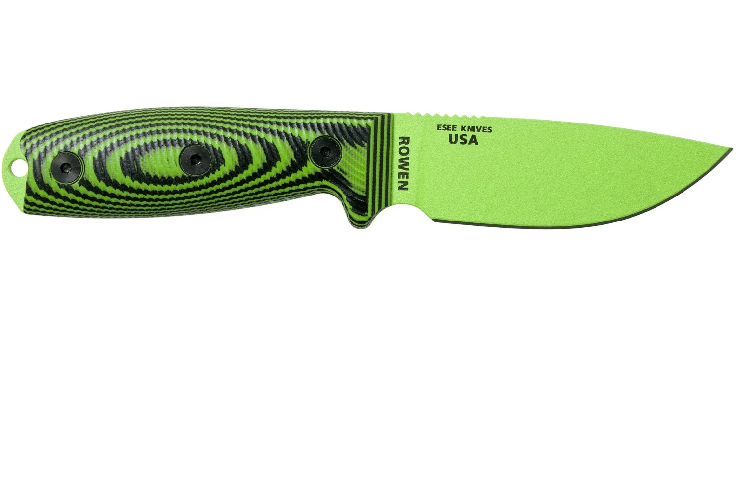 ESEE Model 3 Venom Green Blade 3D Neon Green-Black G10 Cuchillo De Supervivencia 3PMVG-007 Funda Negra + Clip Para Cintur贸n - Image 2