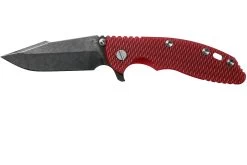 Rick Hinderer XM-18 3.5 Harpoon Spanto Blackwashed S35VN, Red G10 Navaja"