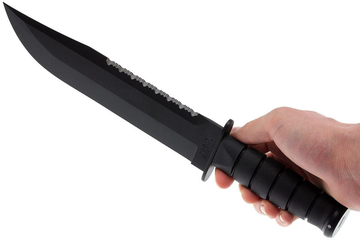 KA-BAR Big Brother 2211 Kraton Parcialmente Dentado, Funda De Cuero - Image 6