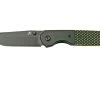 Kansept Warrior T1005T2 Black Tanto, Black & Green G10 Navaja, Diseño Kim Ning