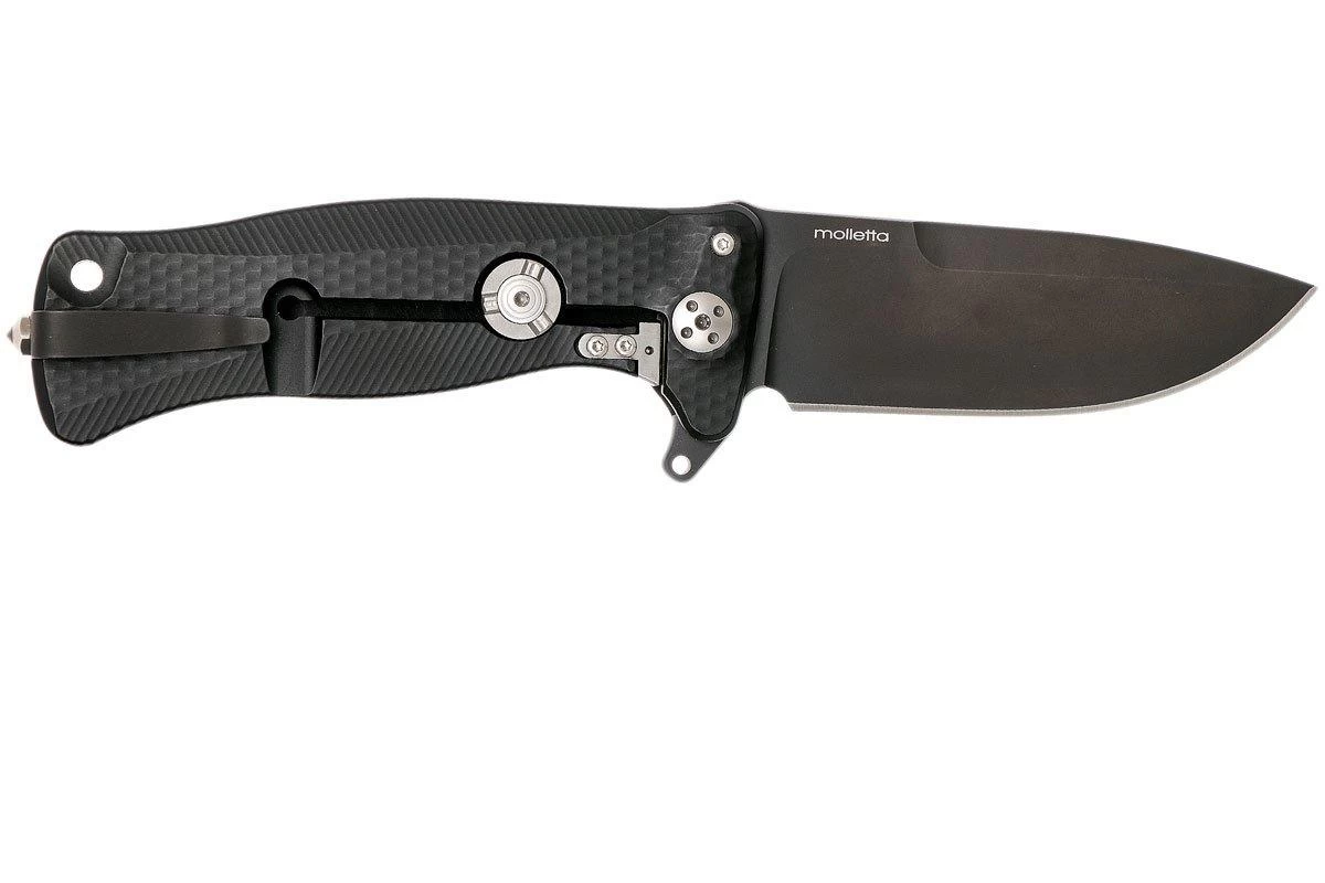 LionSteel SR11 Aluminum Black, Black Blade, SR11 A BB Navaja - Image 2
