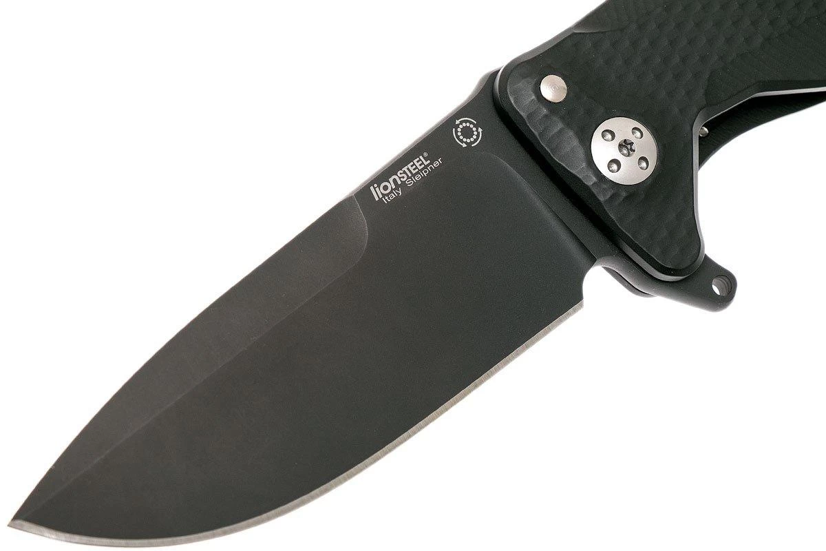 LionSteel SR11 Aluminum Black, Black Blade, SR11 A BB Navaja - Image 3
