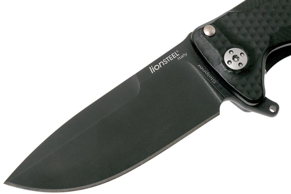LionSteel SR22A-BB Black Aluminio, Black Blade - Image 3