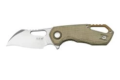 MKM Isonzo FX03M-1GC Hawkbill M390, Green Canvas Micarta Navaja, Jesper Voxnaes Design