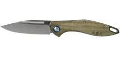 MKM Fara MY01-GC Green Micarta Navaja, Lucas Burnley Design