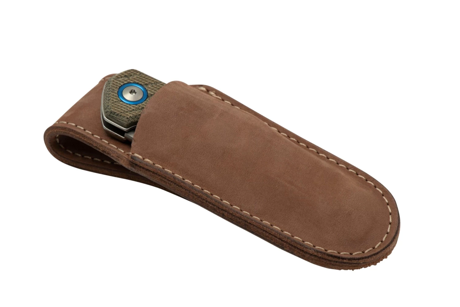 MKM Root RT-GC Satin Green Canvas Micarta Navaja, Diseño Jens Anso - Image 7